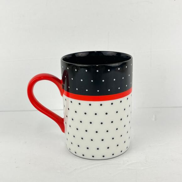 Fitz And Floyd Dotted Suisse Ceramic Coffee Mug - Picture 1 of 4